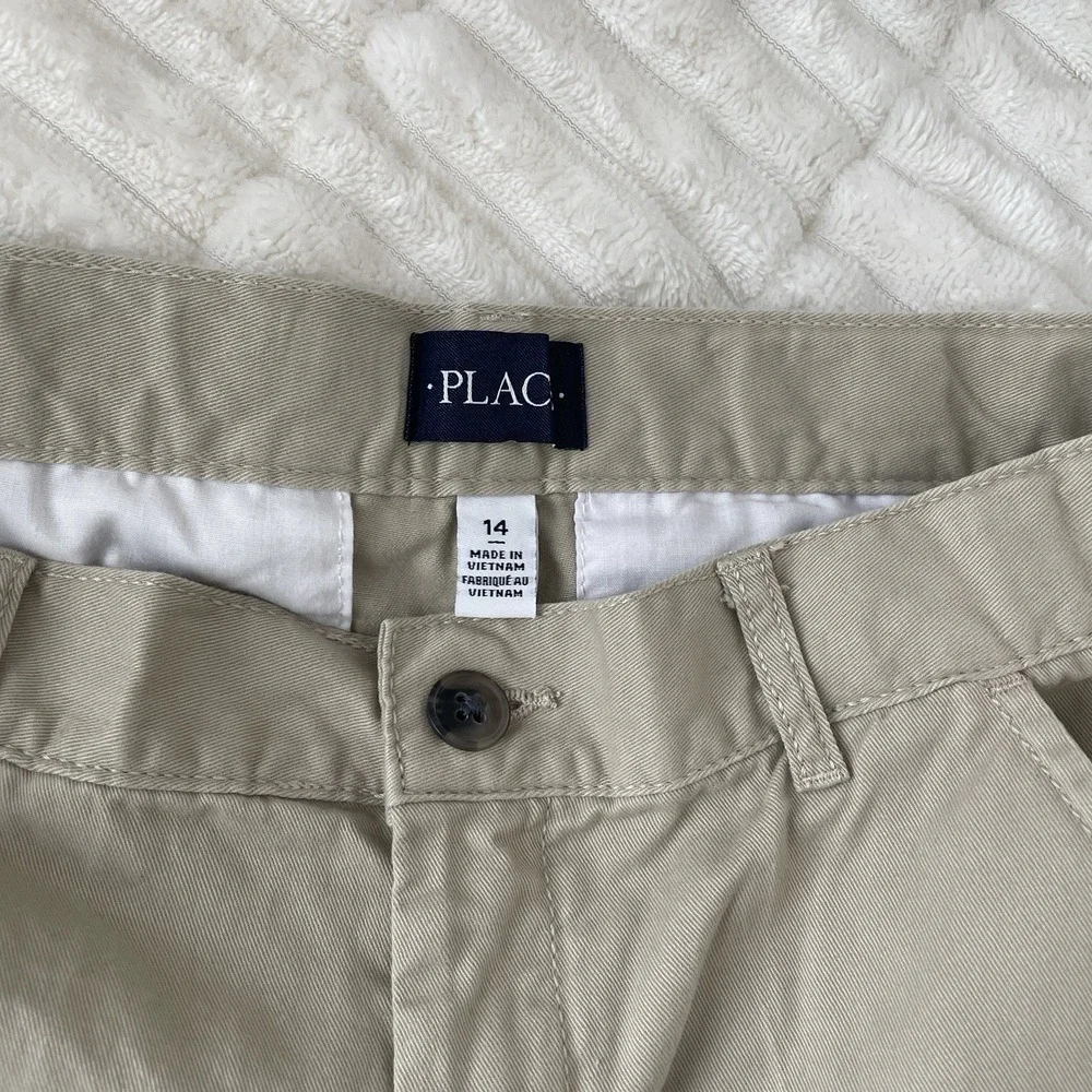 The Children's Place Beige Shorts Boys Kids Size 14 Khaki Casual Uniform Office